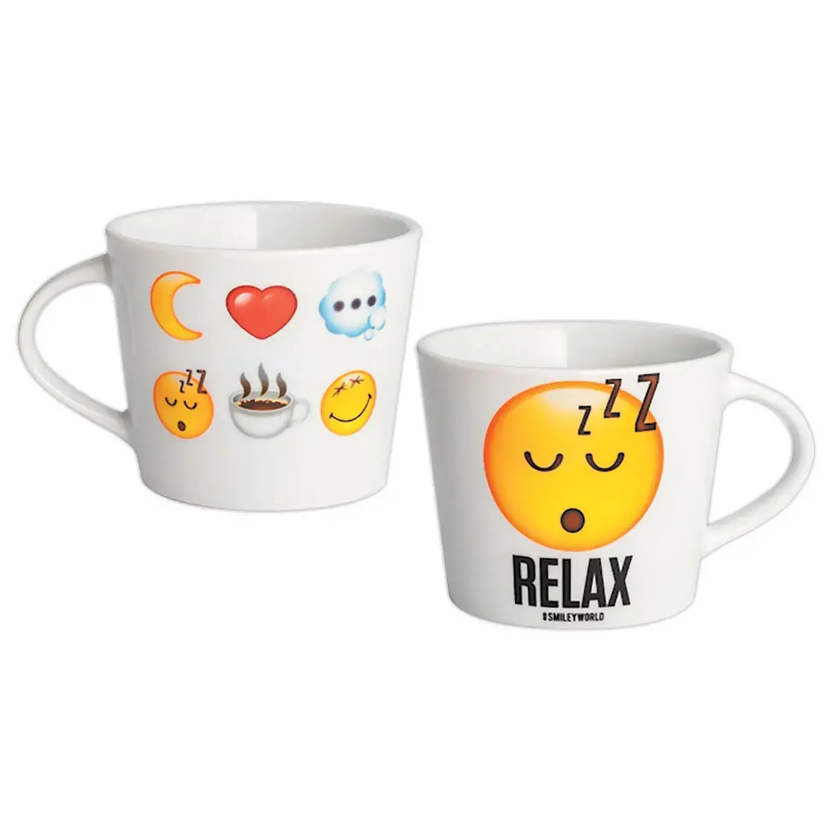 6 Mugs en porcelaine 40 cl - Décors assortis