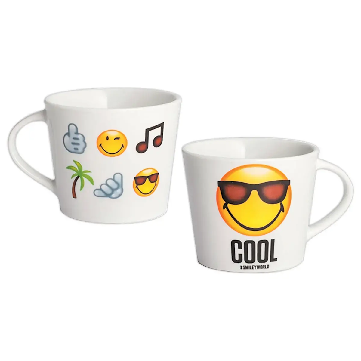 6 Mugs en porcelaine 40 cl - Décors assortis
