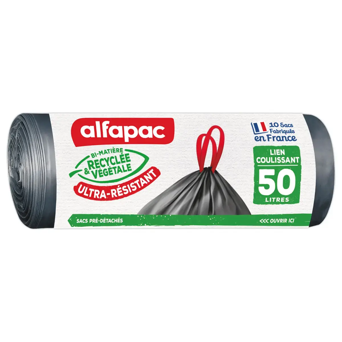 210 Sacs poubelle Coulissac maxi poids économie circulaire 50L