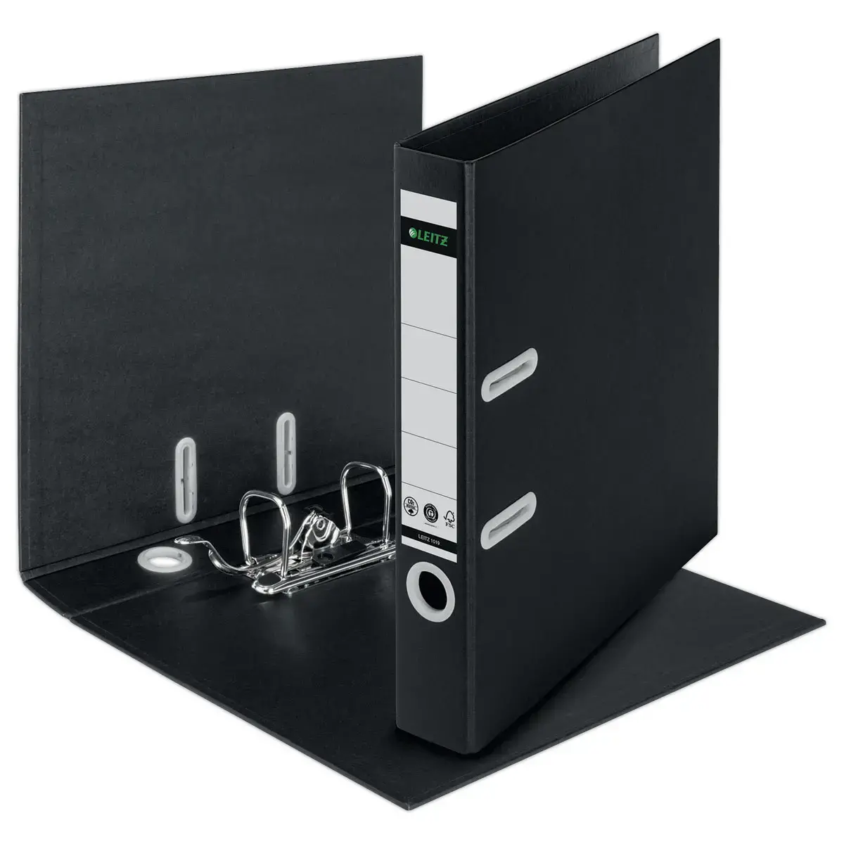 Classeurs &agrave; levier 180&deg; recycl&eacute; A4 - Dos 5 cm - Noir - LEITZ 