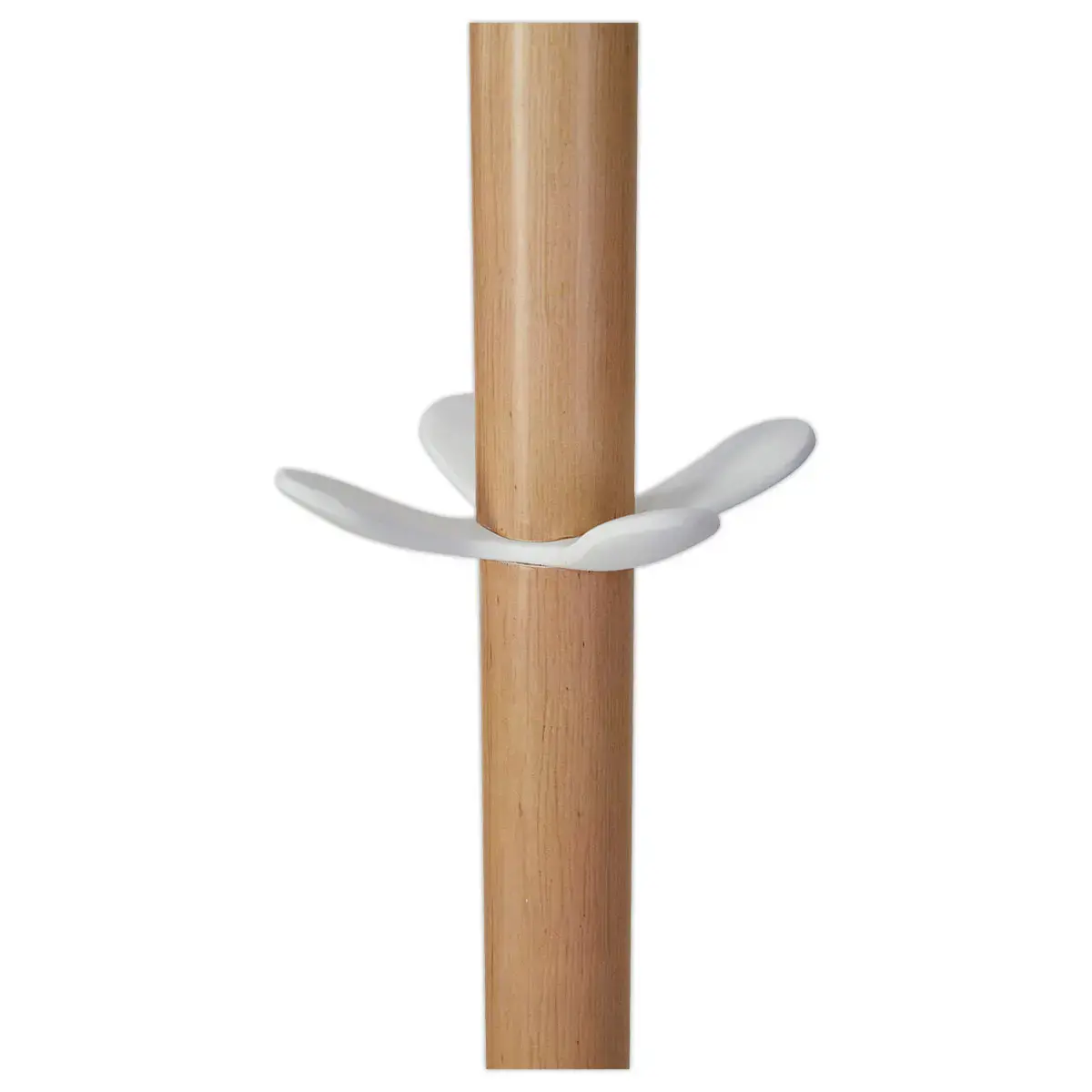 Porte-manteau - 10 pat&egrave;res + porte-parapluie - Bois et m&eacute;tal blanc - ALBA 