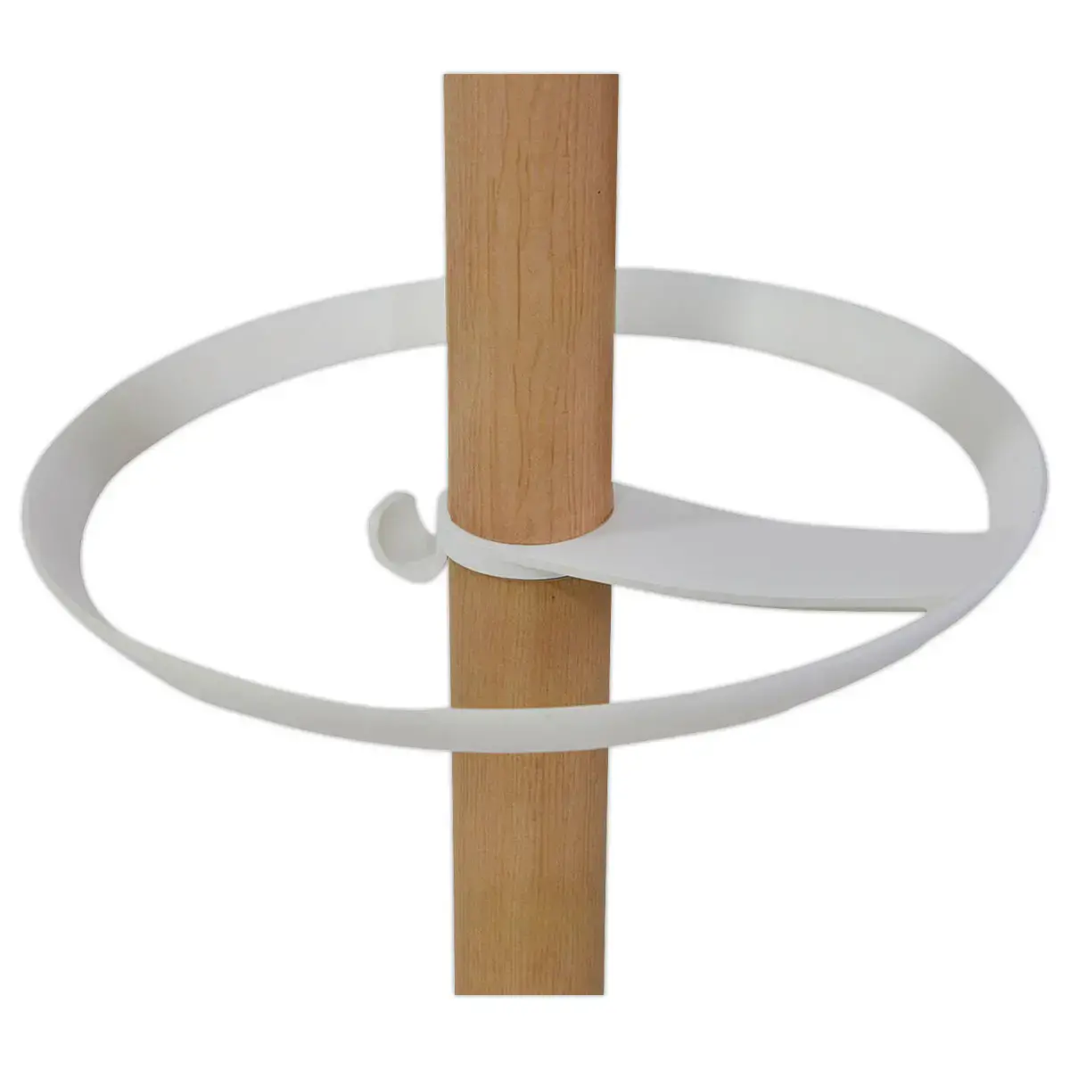 Porte-manteau - 10 pat&egrave;res + porte-parapluie - Bois et m&eacute;tal blanc - ALBA 