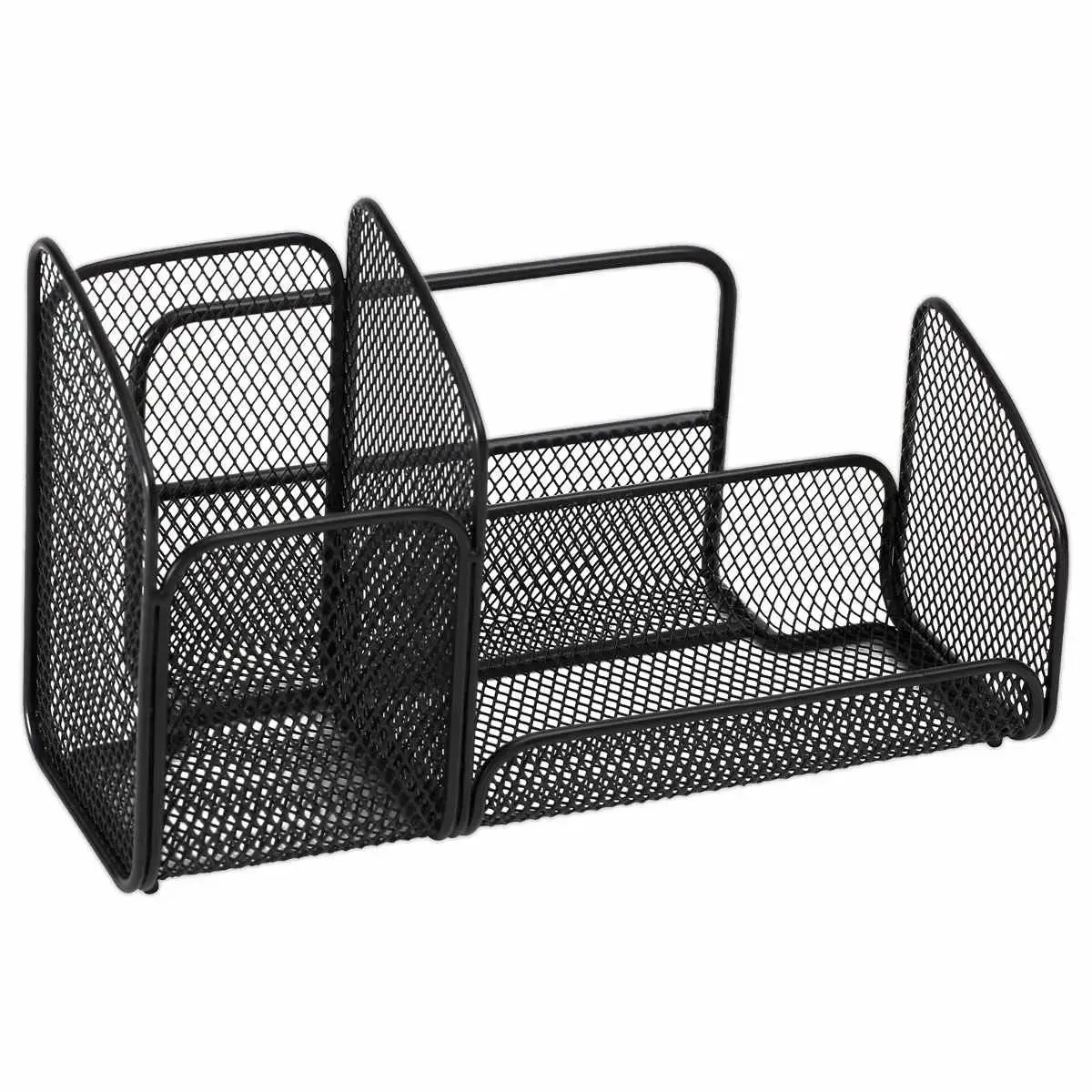 Organiseur de bureau Mesh - 3 compartiments - Noir - ALBA