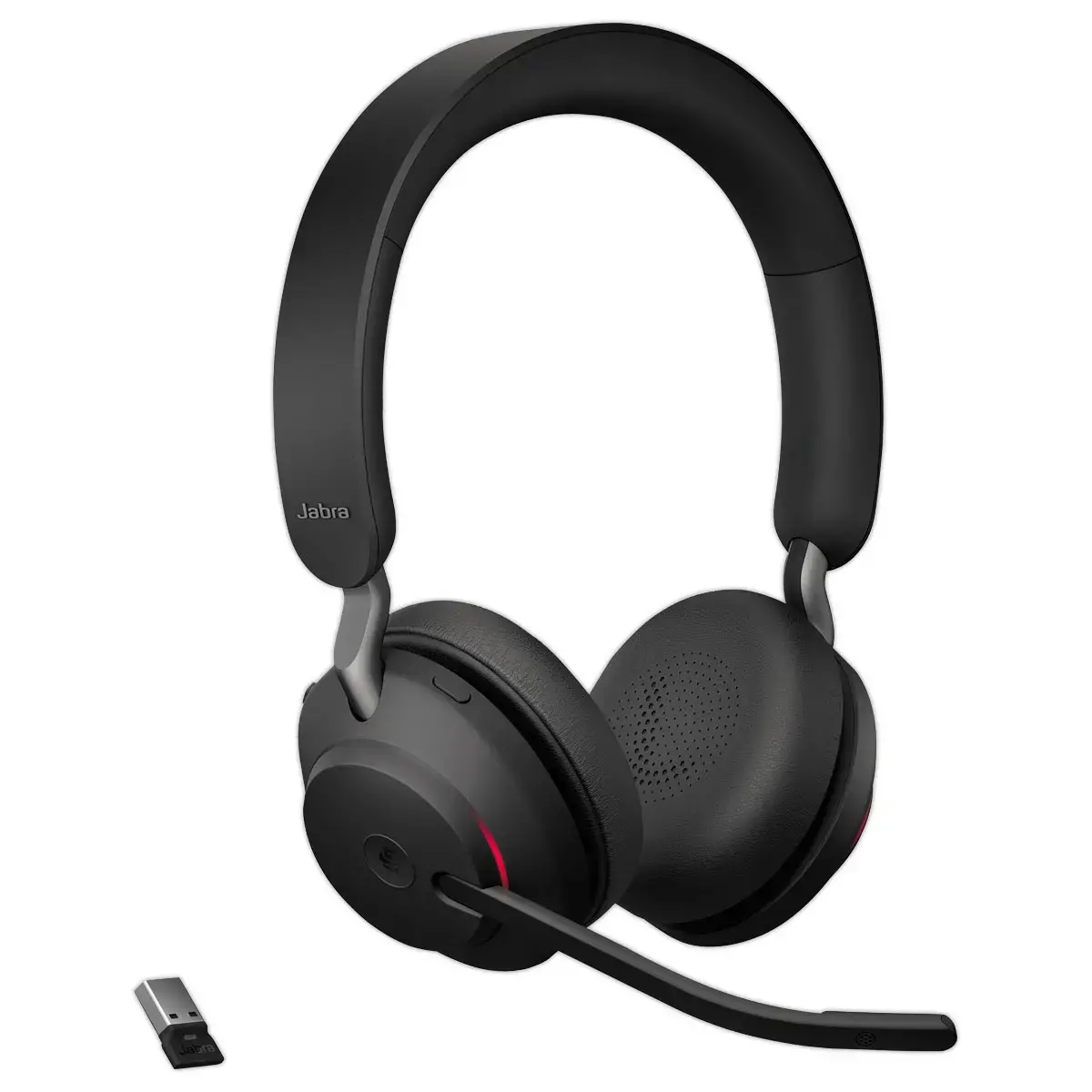 Micro-casque Evolve2 65 &ndash; Sans fil connexion USB-C &ndash; 2 &eacute;couteurs &ndash; Noir &ndash; Jabra 