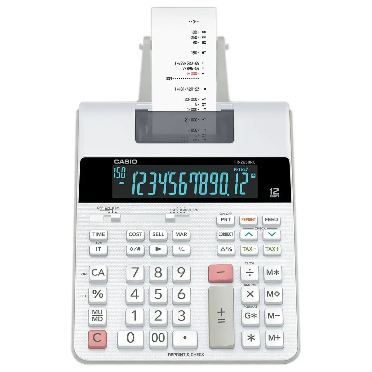 Calculatrice imprimante CASIO 2650RC 12 chiffres