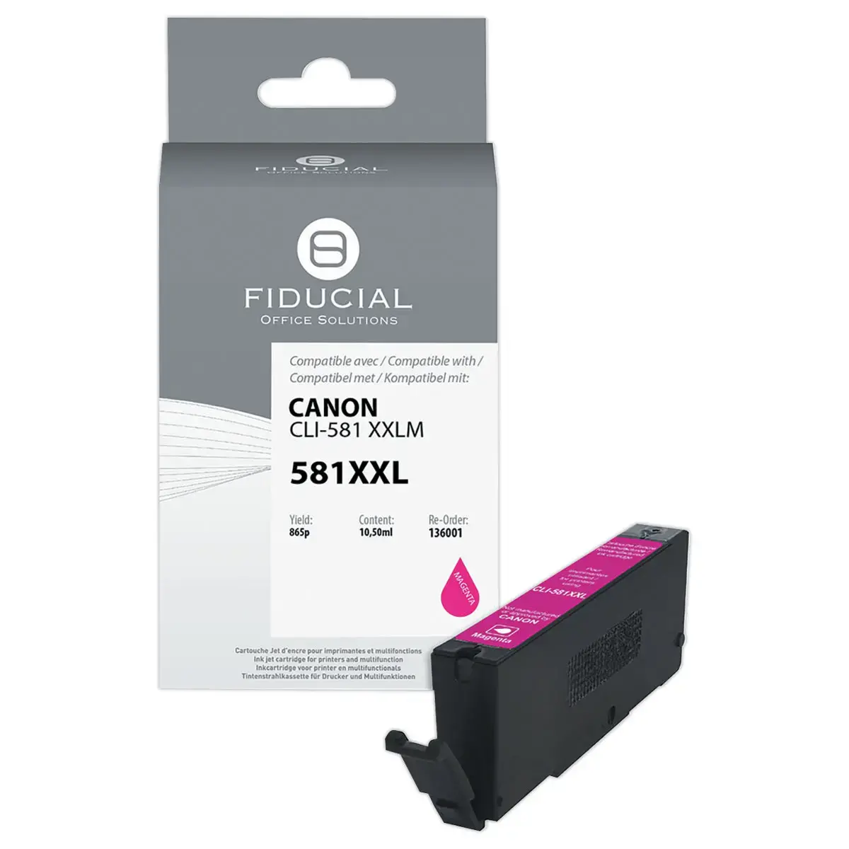 Cartouche Canon CLI-581XXL magenta compatible FIDUCIAL