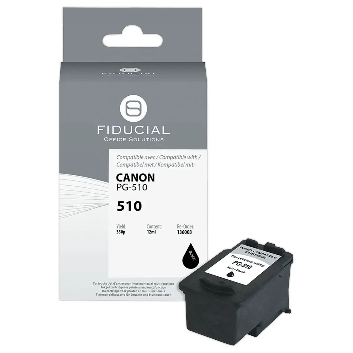 Cartouche d'encre remanufactur&eacute;e &eacute;q. CANON PG-510 - Noir 