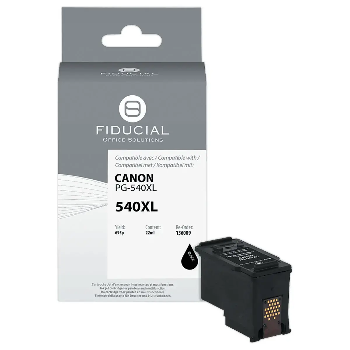 Cartouche d'encre remanufactur&eacute;e &eacute;q. CANON PG-540XL - Haute capacit&eacute; - Noir 