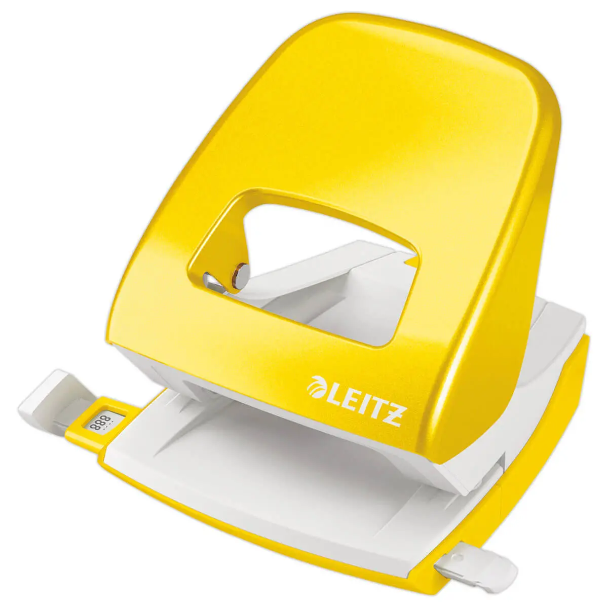 Perforateur blanc 2 trous coloré 30 feuilles - Jaune - LEITZ