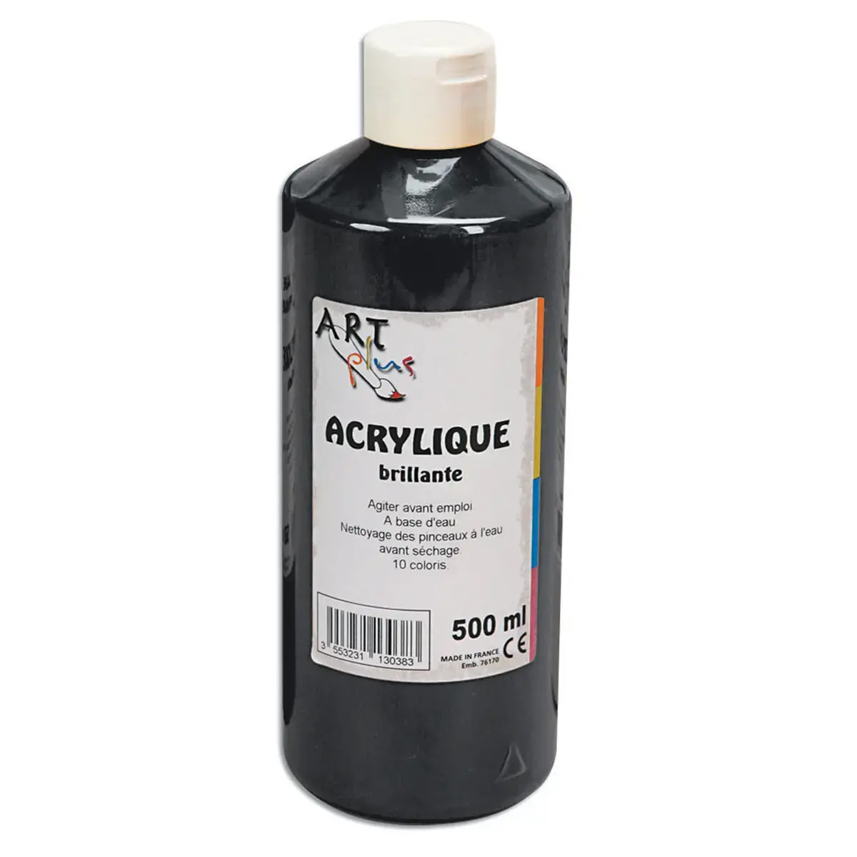 Gouache acrylique  - ART PLUS - noir - flacon de 500 ml 