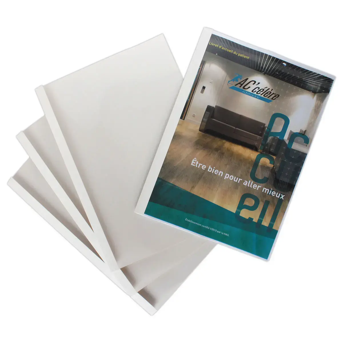 100 Chemises dos pré-encollé A4 - capacité : 61 à 90 feuilles