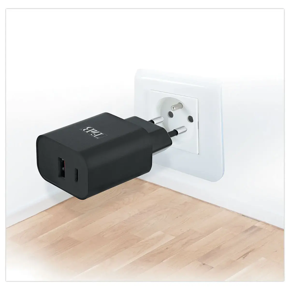 Chargeur secteur Quick Charge – USB-C + USB-A – 30W – T’nB