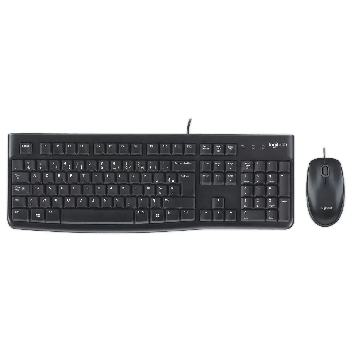 Kit clavier + souris filaire Logitech MK120 AZERTY