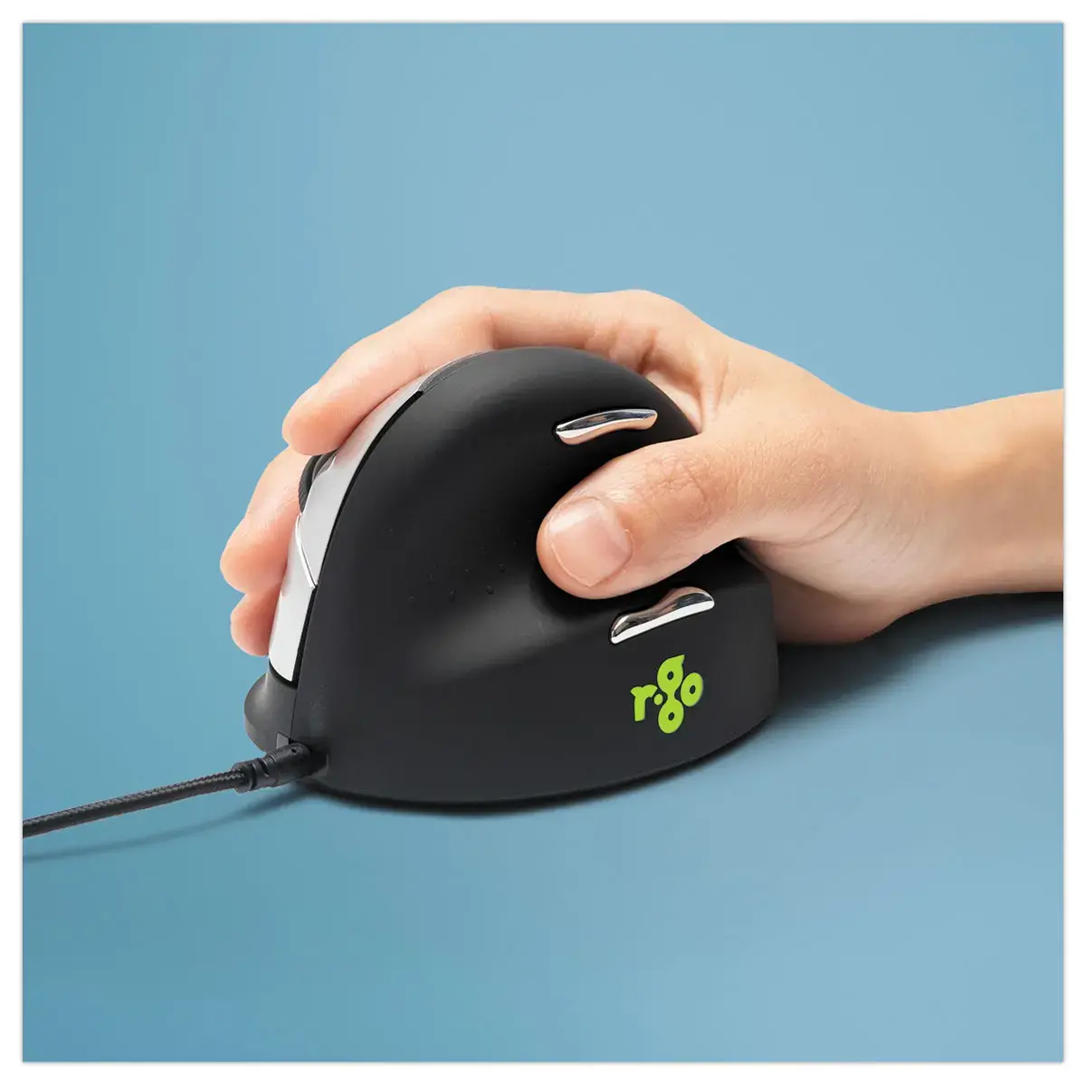 R-Go HE Souris ergonomique verticale filaire droitier modèle grand