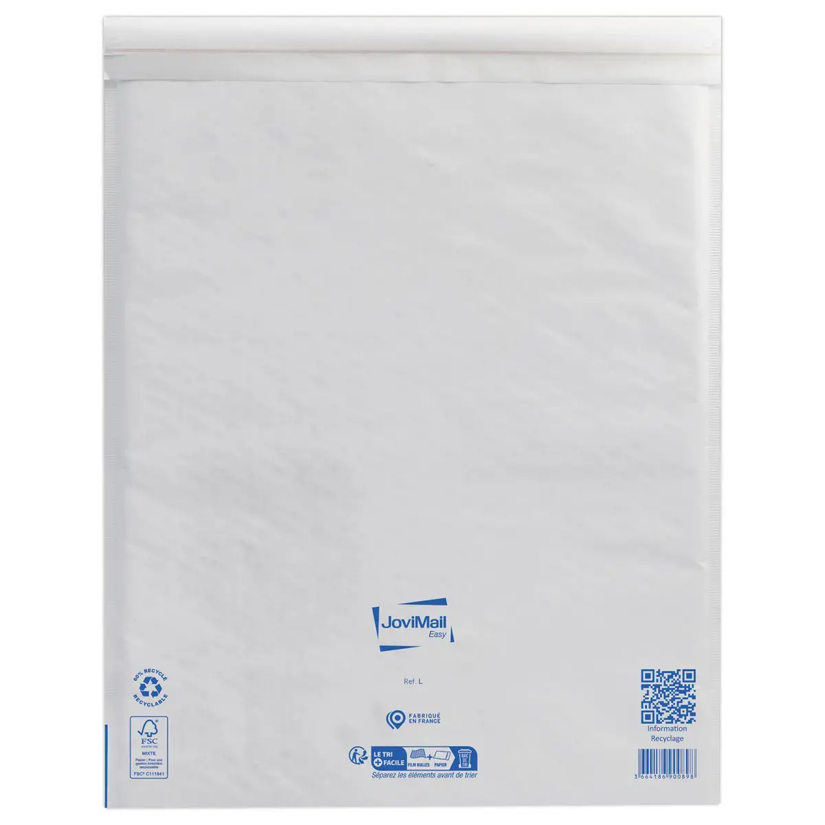 50 Pochettes matelass&eacute;es &agrave; bulles d'air blanches Sealed Air -  460 x 470 mm - JOVIMAIL 