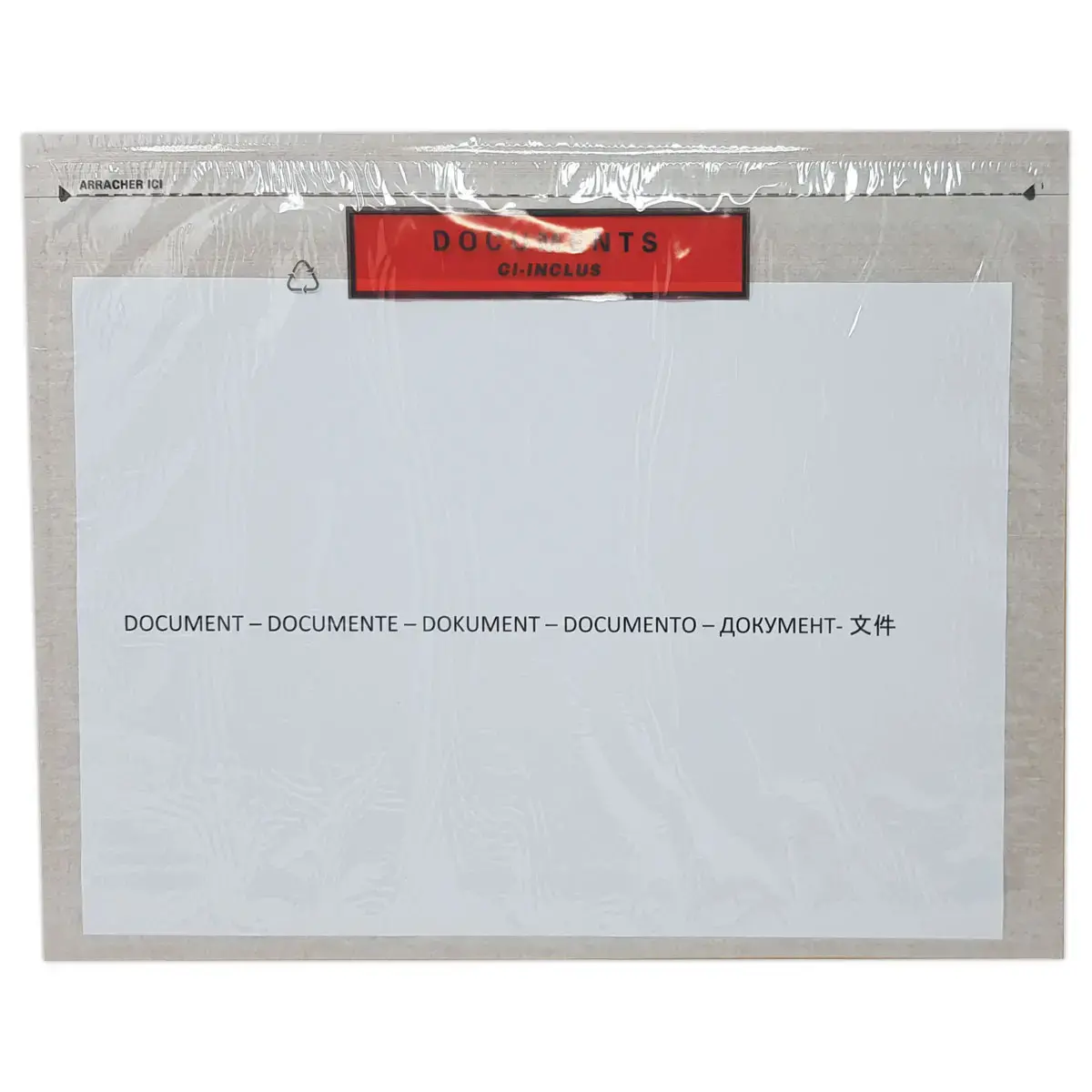 500 Pochettes adhésives 'DOCUMENTS CI-INCLUS' format A4 320x250 mm