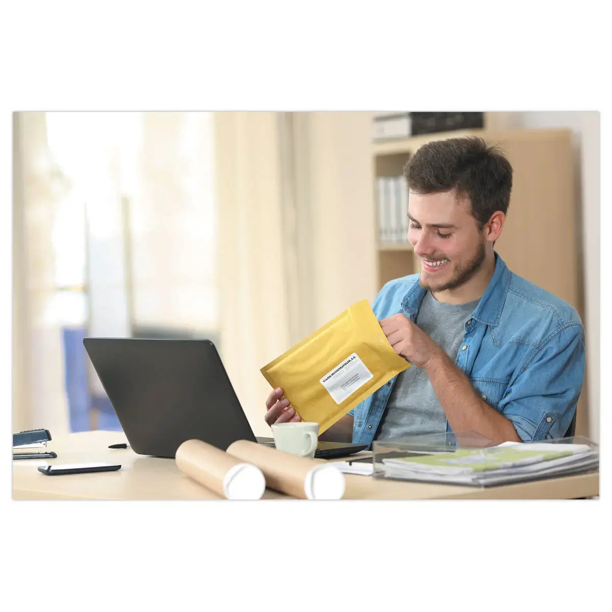 100 Planches d'étiquettes A4 multi-usages soit 6500 étiquettes blanches