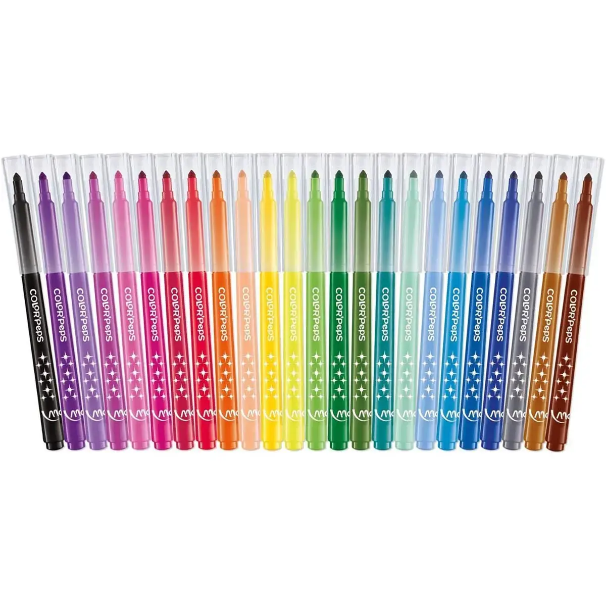 Feutre de coloriage MAPED COLORPEPS pointe moyenne - encre lavable - coloris assortis - lot de 24