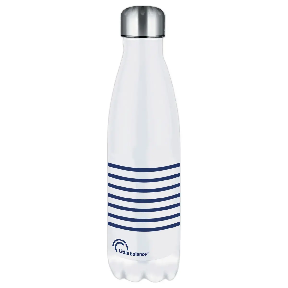 Bouteille isotherme inox 50 cl, coloris ray&eacute; bleu 