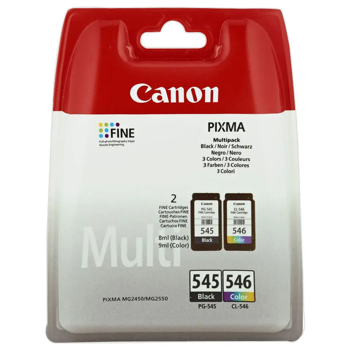2 Pack cartouches CANON PG-545 et CL-546 noire et couleurs