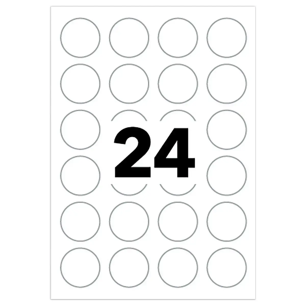 Sachet de 216 pastilles blanches autocollantes diam 15 mm
