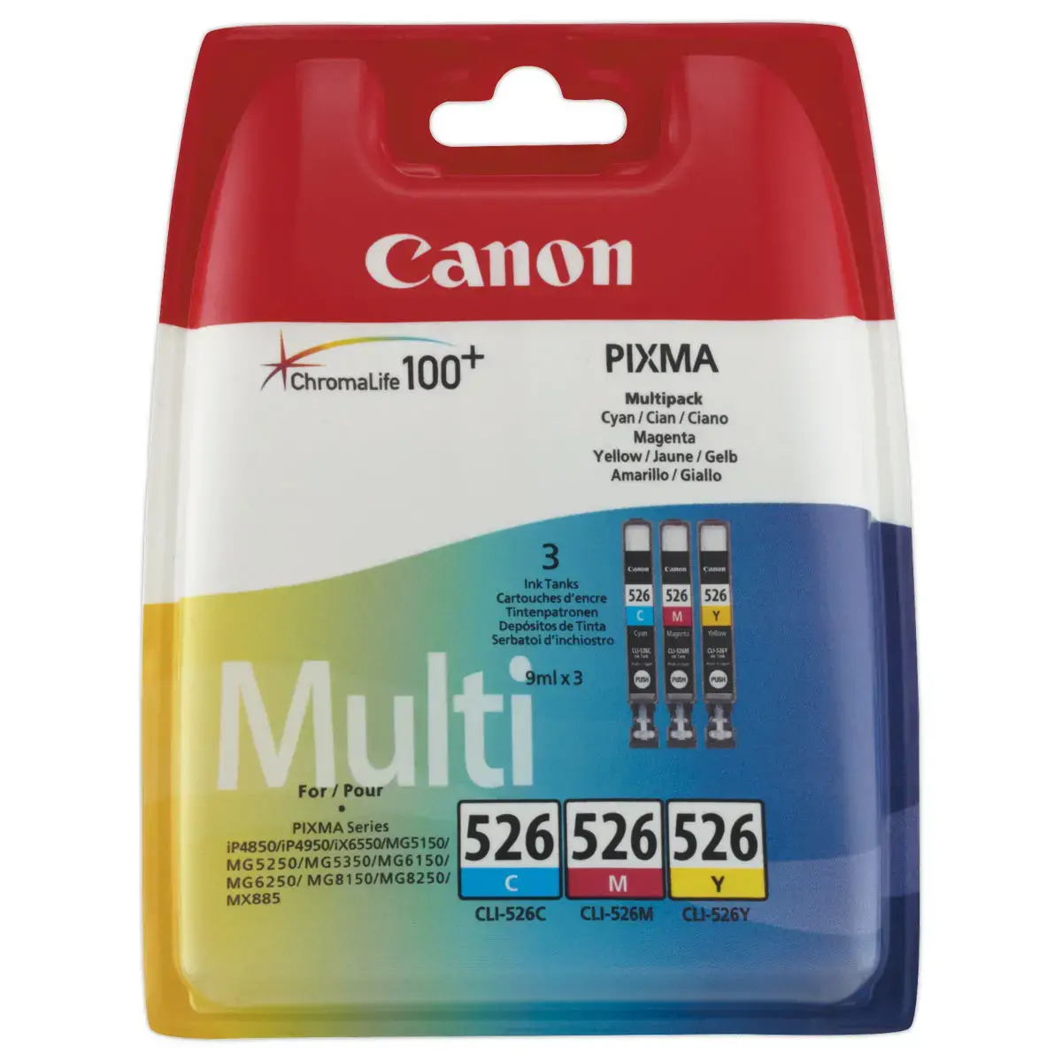 3 Pack cartouches CANON CLI-526 3 couleurs