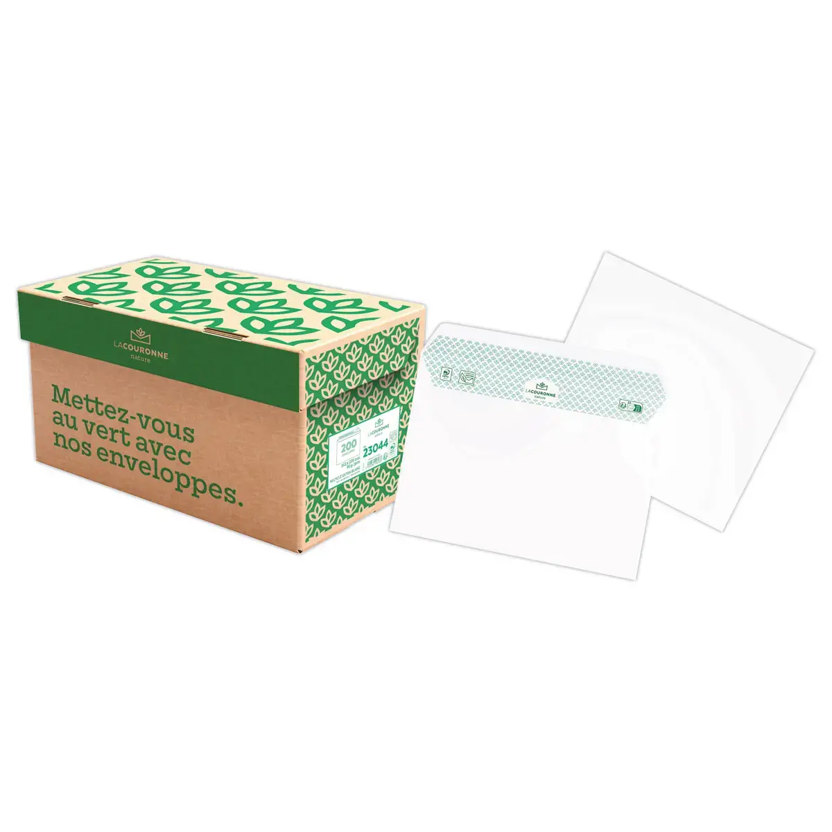 200 Enveloppes C5 blanches recyclées 80g bande de protection