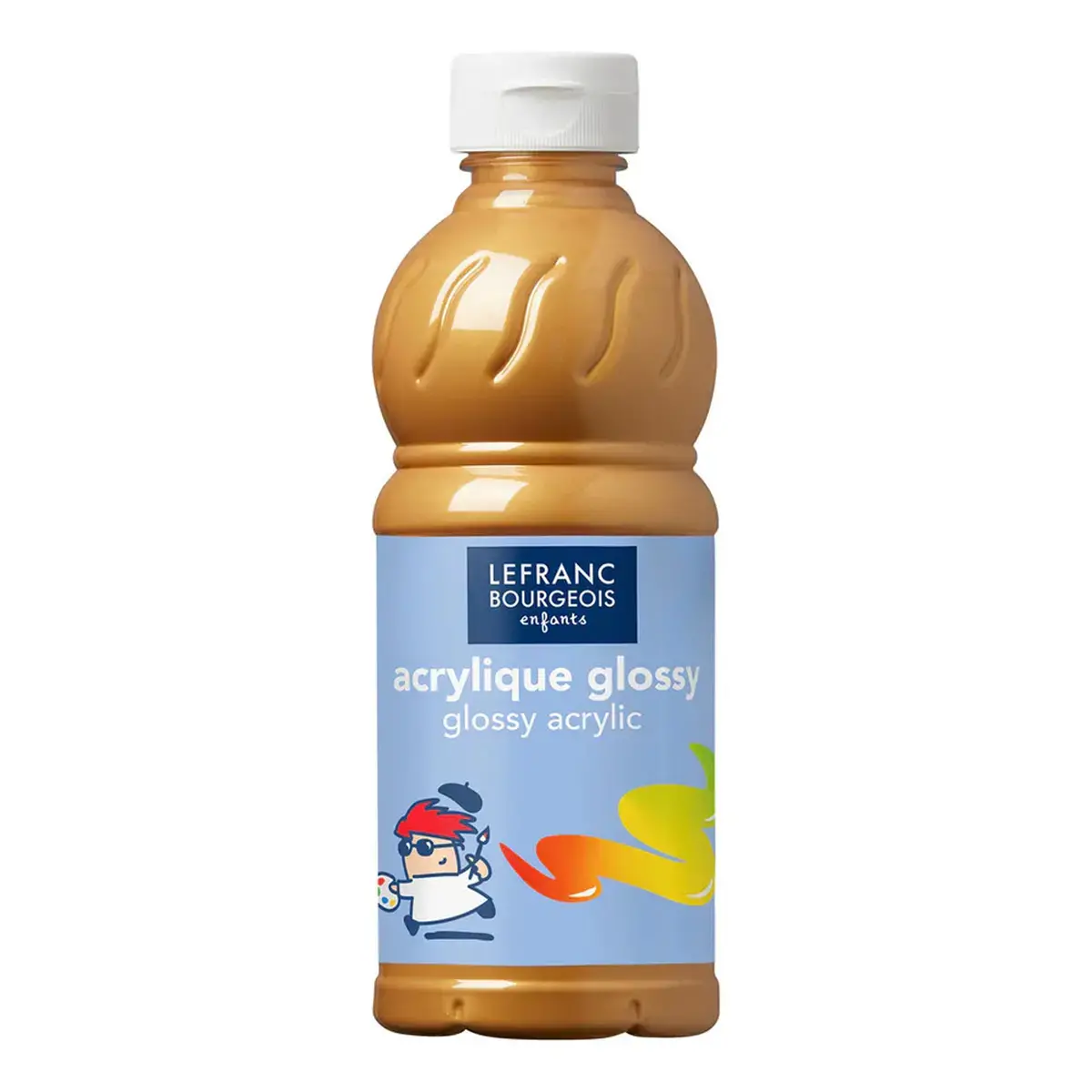 Gouache acrylique  - LEFRANC BOURGEOIS - or - flacon de 500 ml 