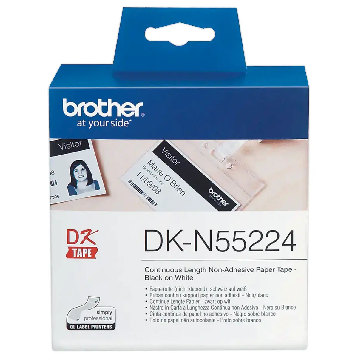 Rouleau d'étiquettes QL BROTHER 54 mm x 30 m DKN55224