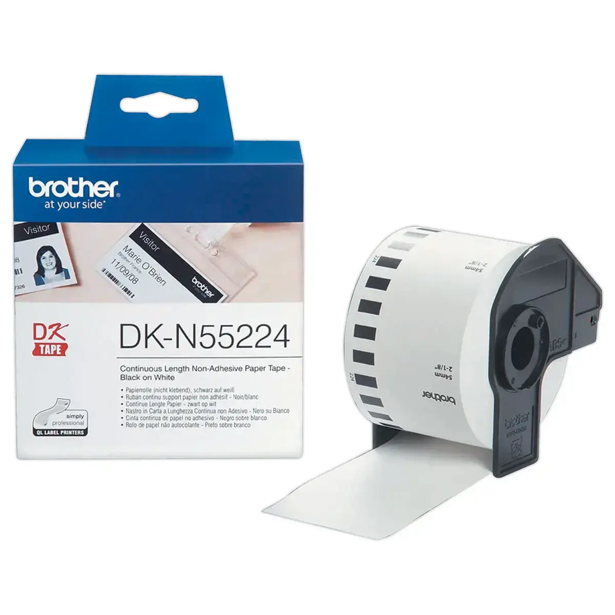 Rouleau d'étiquettes QL BROTHER 54 mm x 30 m DKN55224