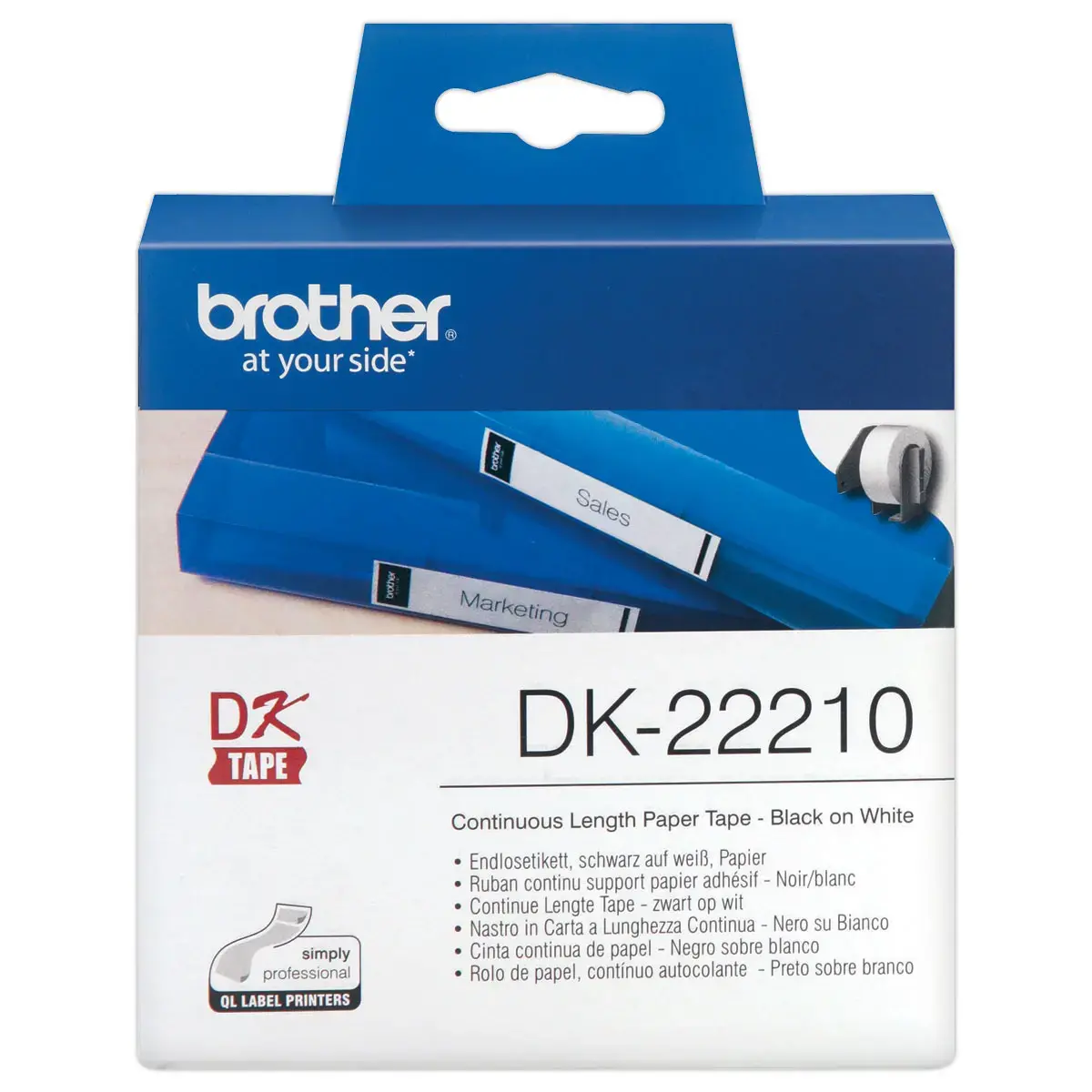 Rouleau d'&eacute;tiquettes QL BROTHER 29 mm x 30 m DK22210 