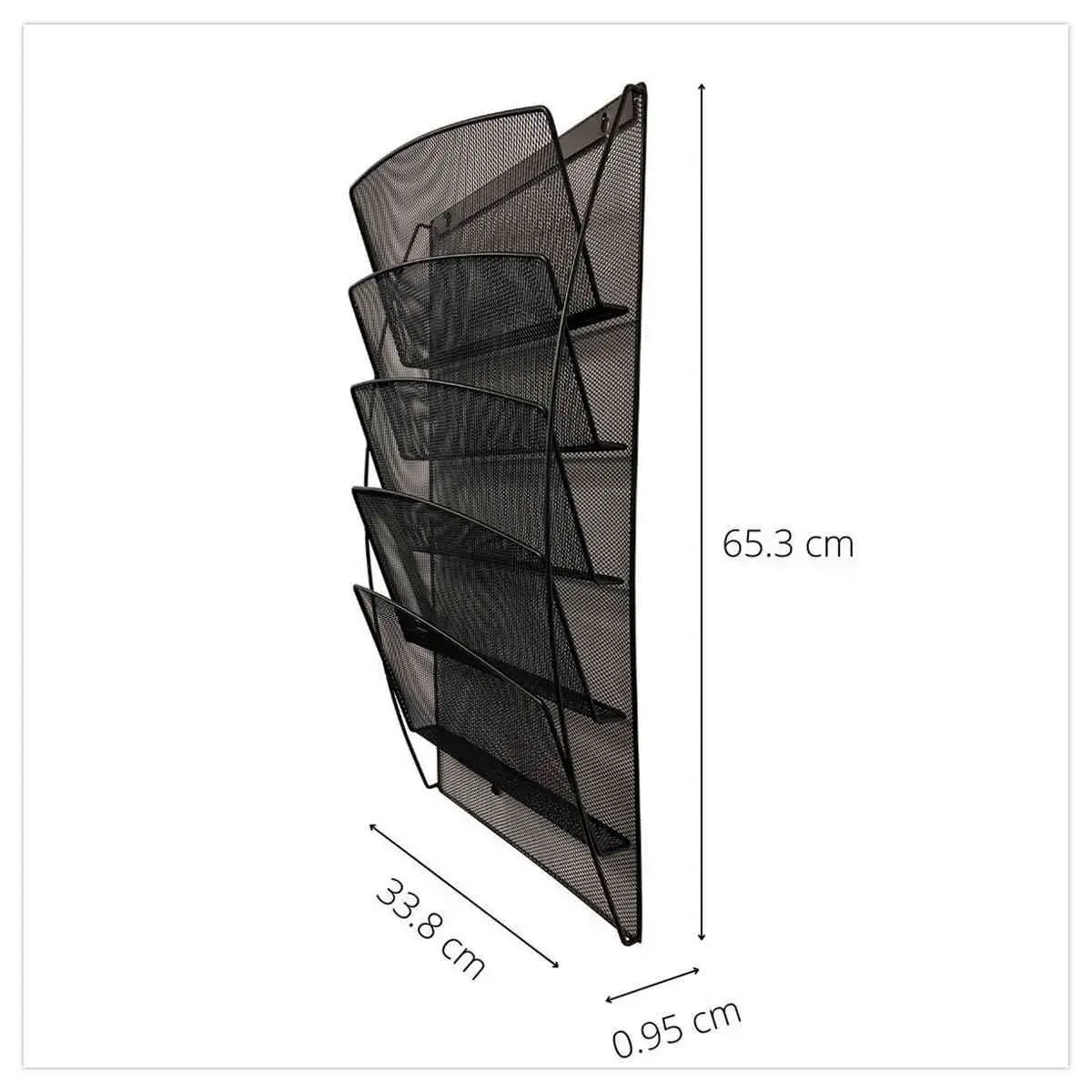 Pr&eacute;sentoir mural MESH &ndash; 5 compartiments paysages &ndash; Alba 
