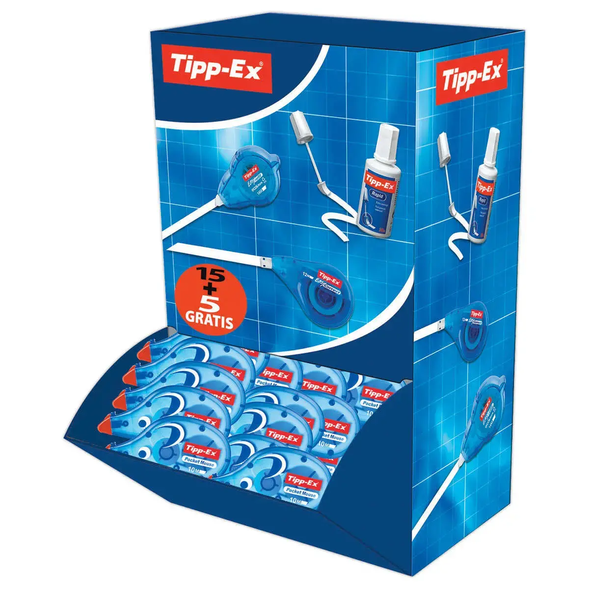 20 Rubans correcteurs Pocket Mouse - 6 m x 5 mm - Tipp-Ex