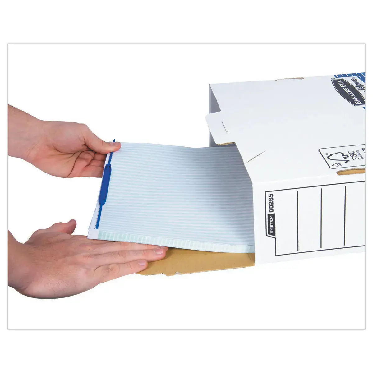 100 Clips d'archivage universel A4 et listing bleu FELLOWES 