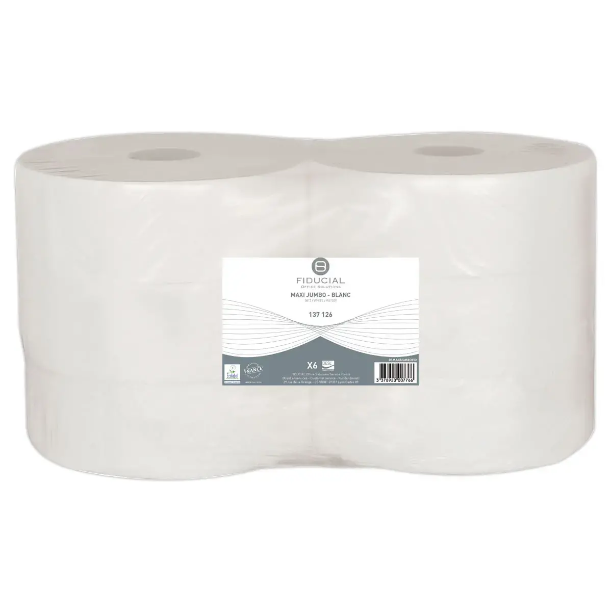 6 Rouleaux de papier toilette Maxi Jumbo - FIDUCIAL OFFICE SOLUTIONS 