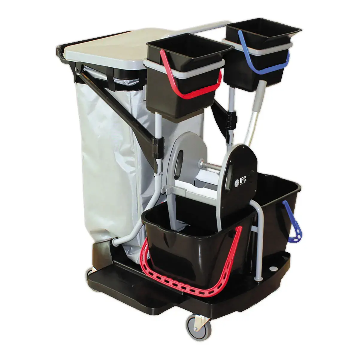 Chariot de nettoyage pour un nettoyagehumide et déchets