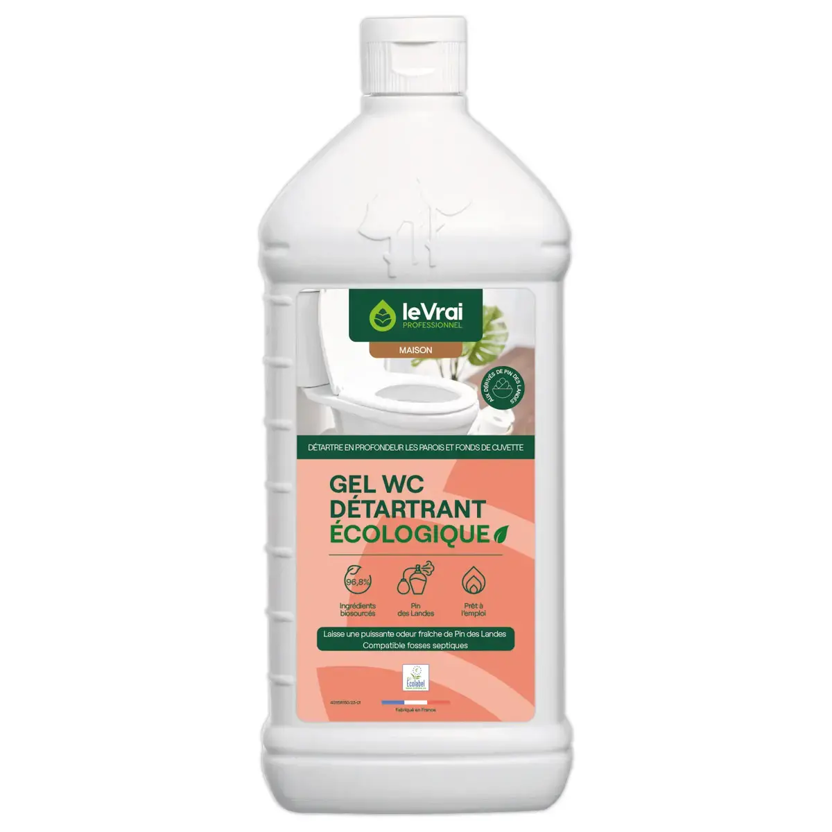 Flacon gel détratrant WC technologie Enzypin - 1l