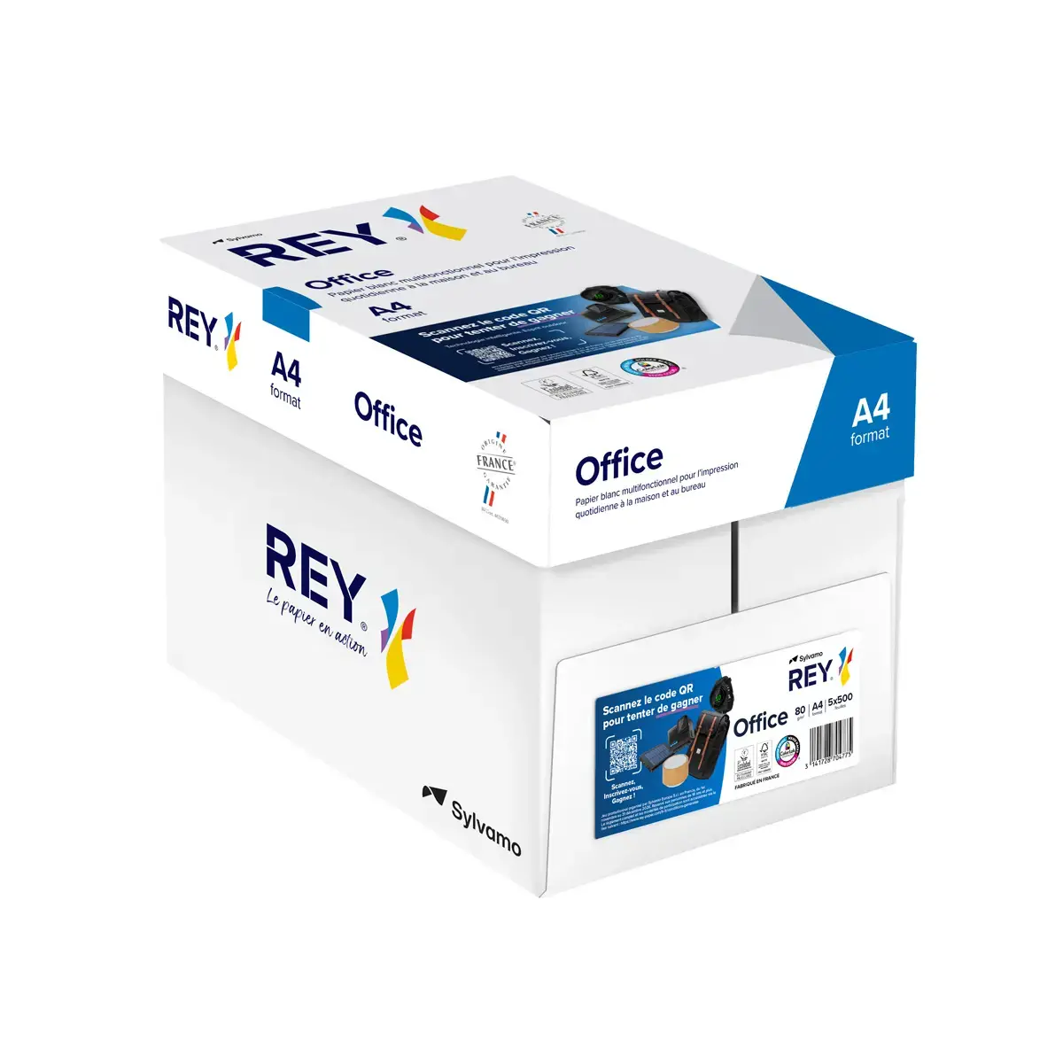 5 Ramettes de papier blanc - A4 - 80g - REY