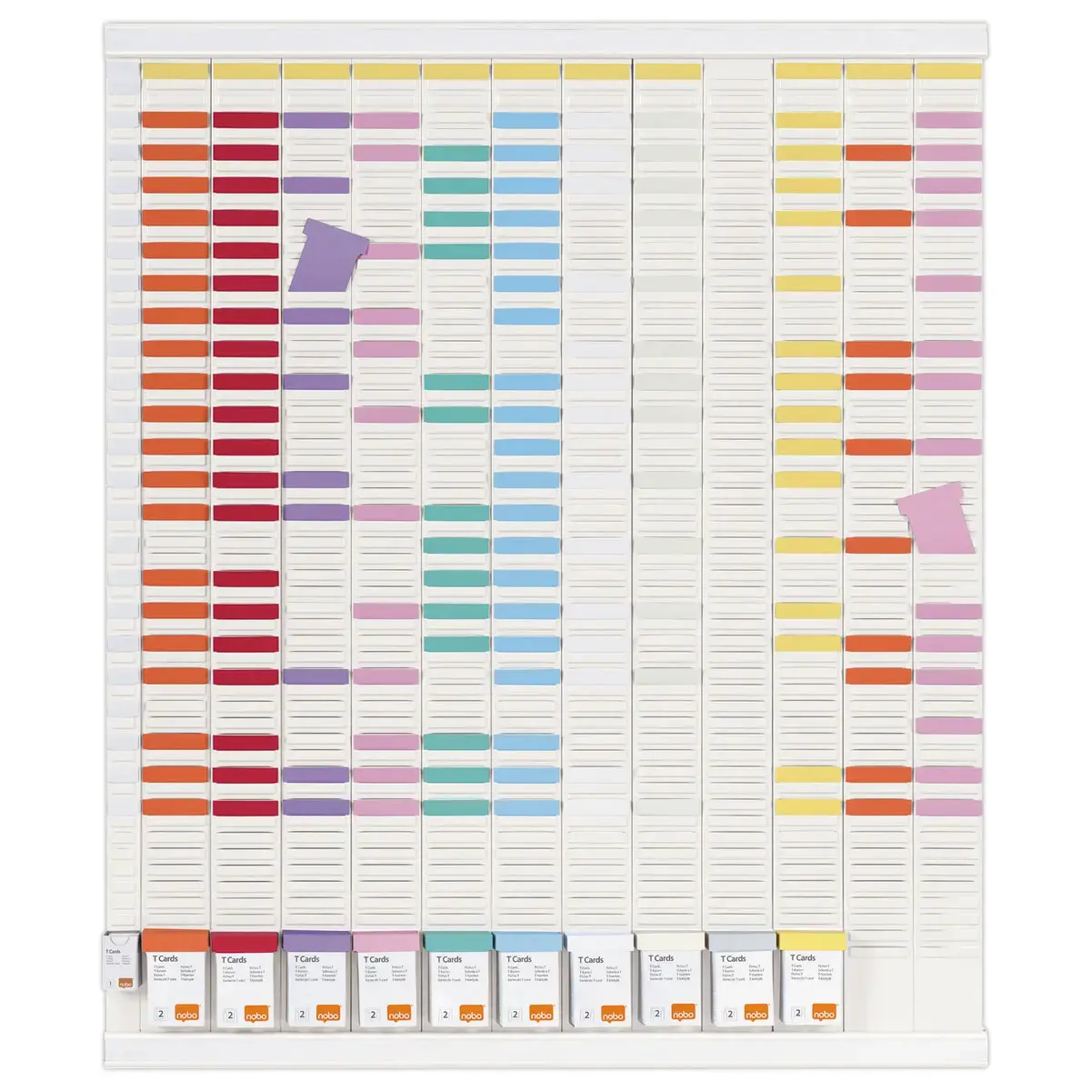 Kit planning annuel 13 colonnes - Blanc - NOBO 