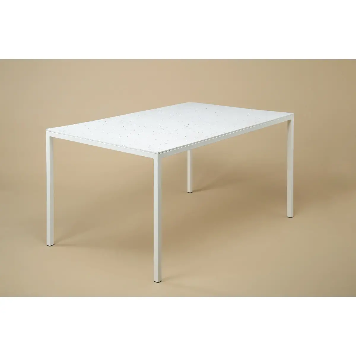 Table rectangulaire 140x90 cm MAHAUT décore FLOREAL recyclée