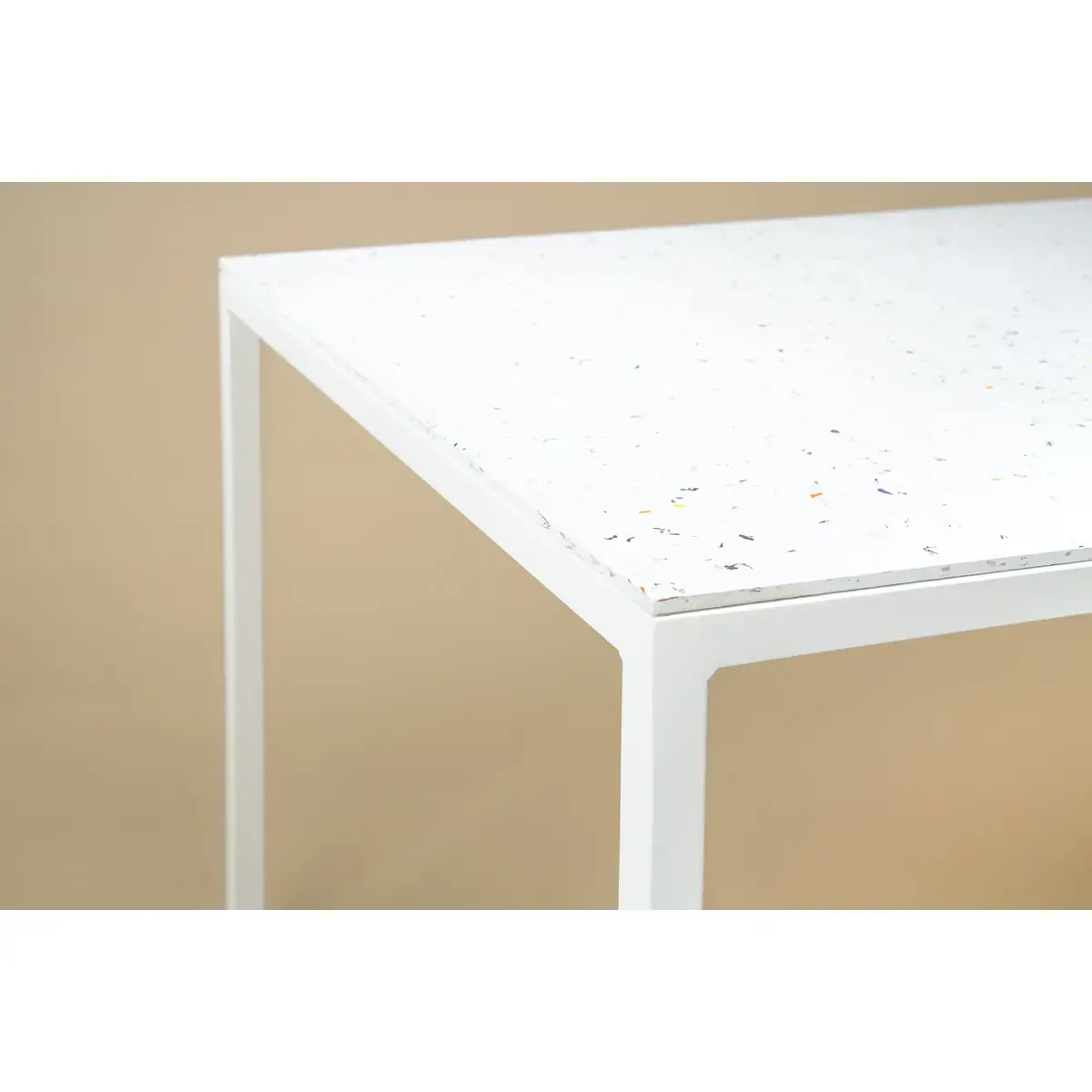 Table rectangulaire 140x90 cm MAHAUT décore FLOREAL recyclée