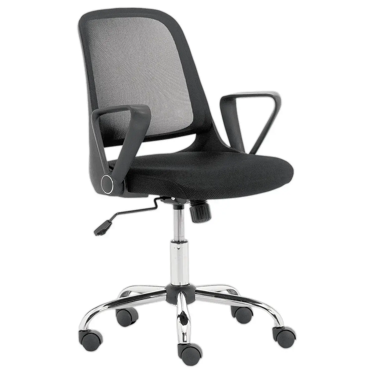 Si&egrave;ge de bureau &agrave; m&eacute;canisme basculant centr&eacute; Try - Noir 