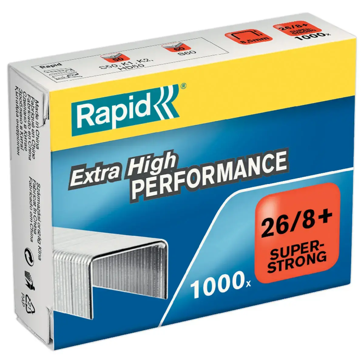 1000 Agrafes Rapid SuperStrong 26/8+ - RAPID