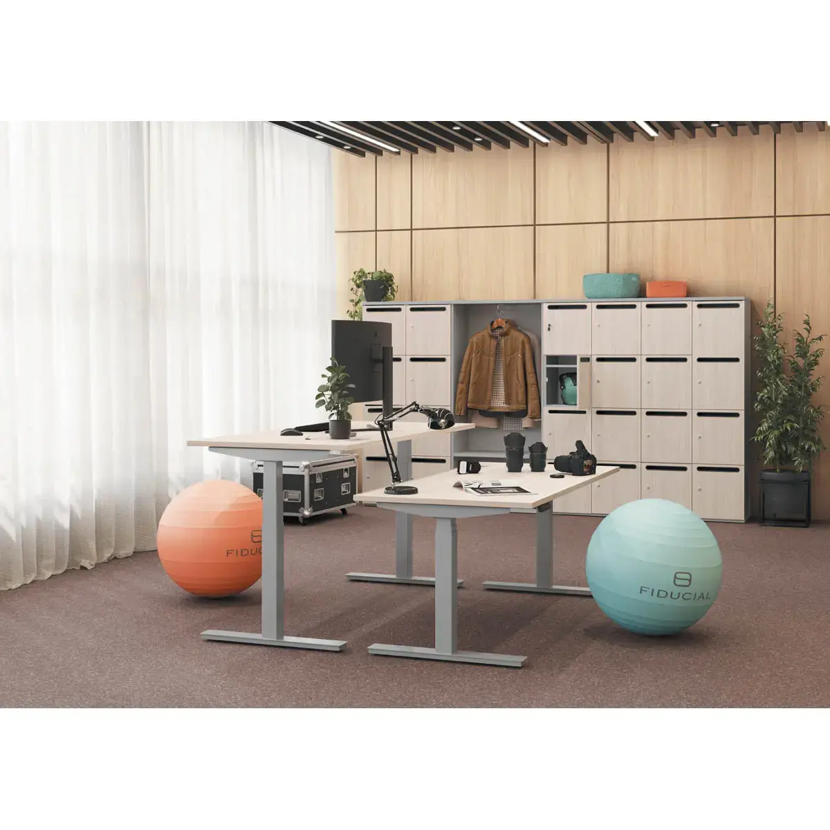 Bureau BERNE électrique 160 x 80 blanc/alu