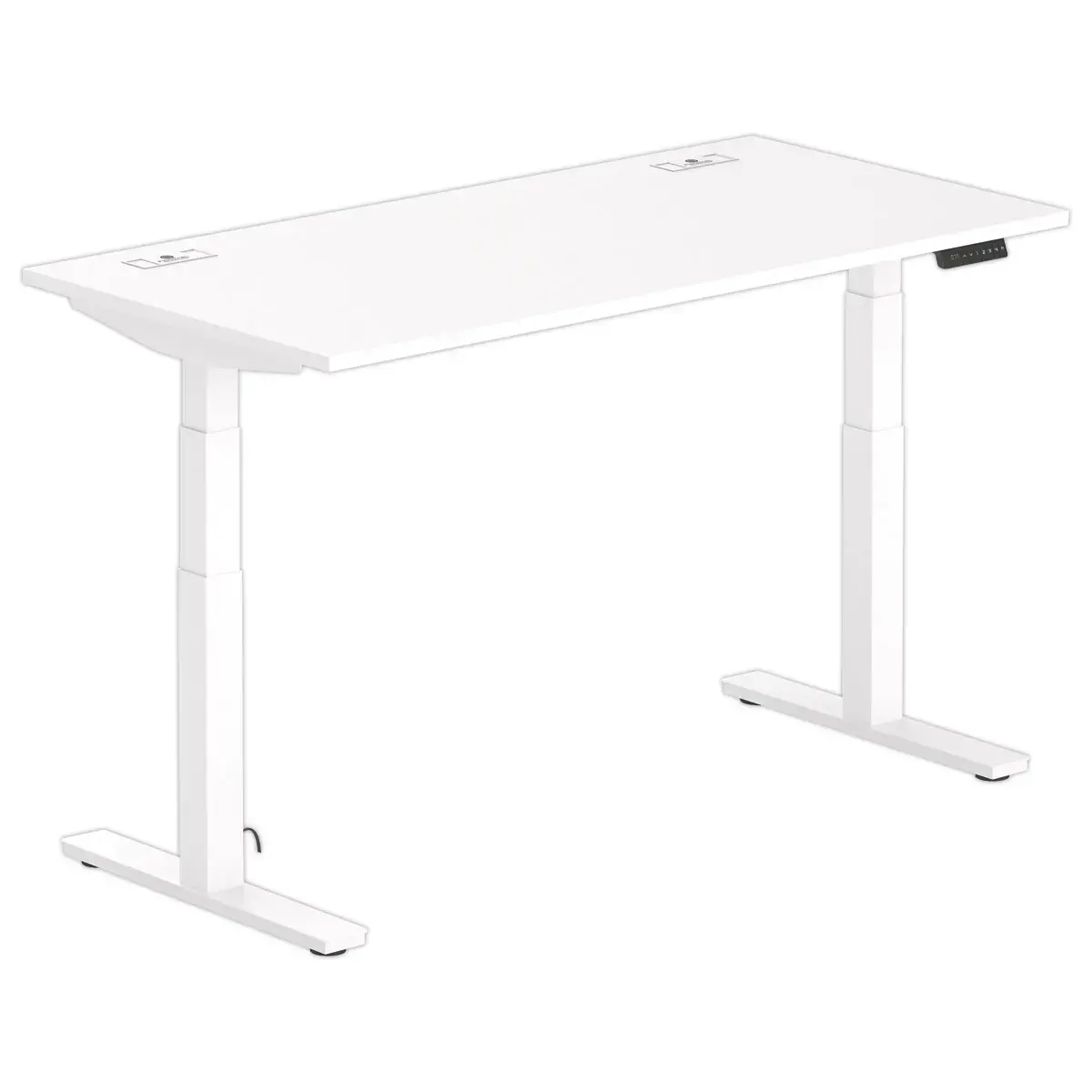 Bureau BERNE électrique 160 x 80 blanc/blanc