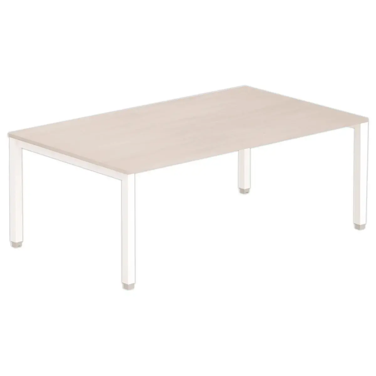 Table modulaire rectangulaire 200 x 120 acacia/blanc
