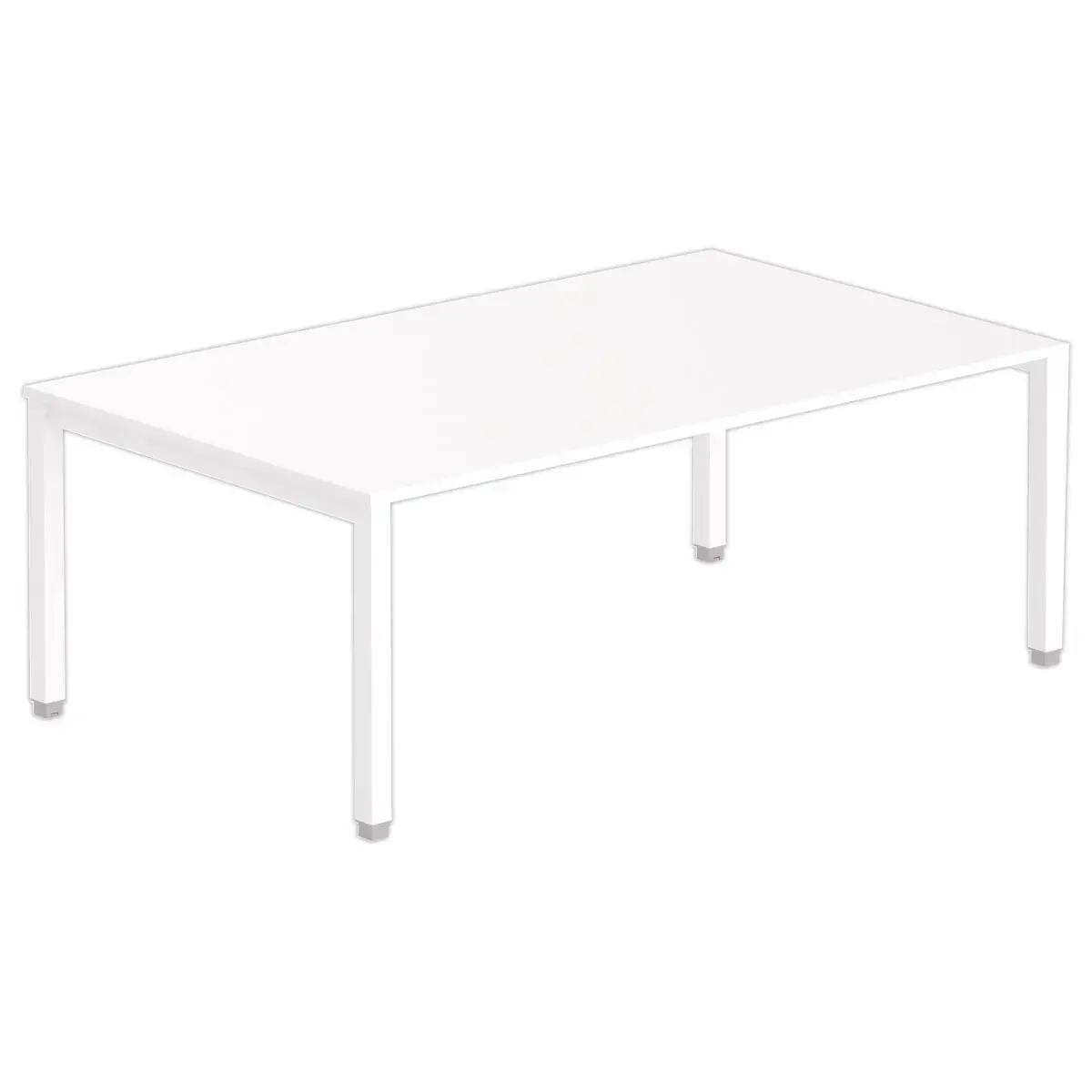 Table modulaire rectangulaire 200 x 120 blanc/blanc