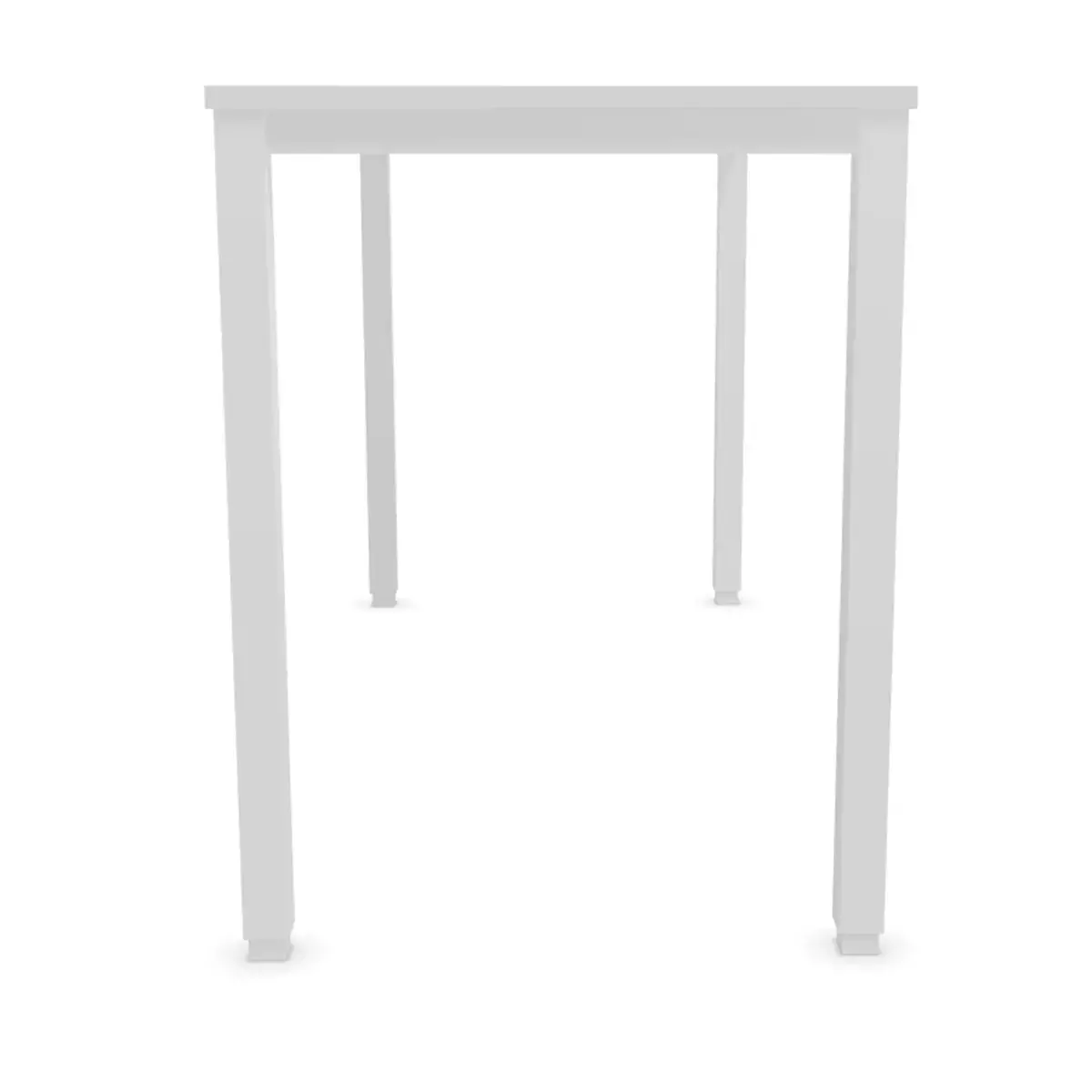 Table haute rectangulaire 180 x 80 blanc/blanc
