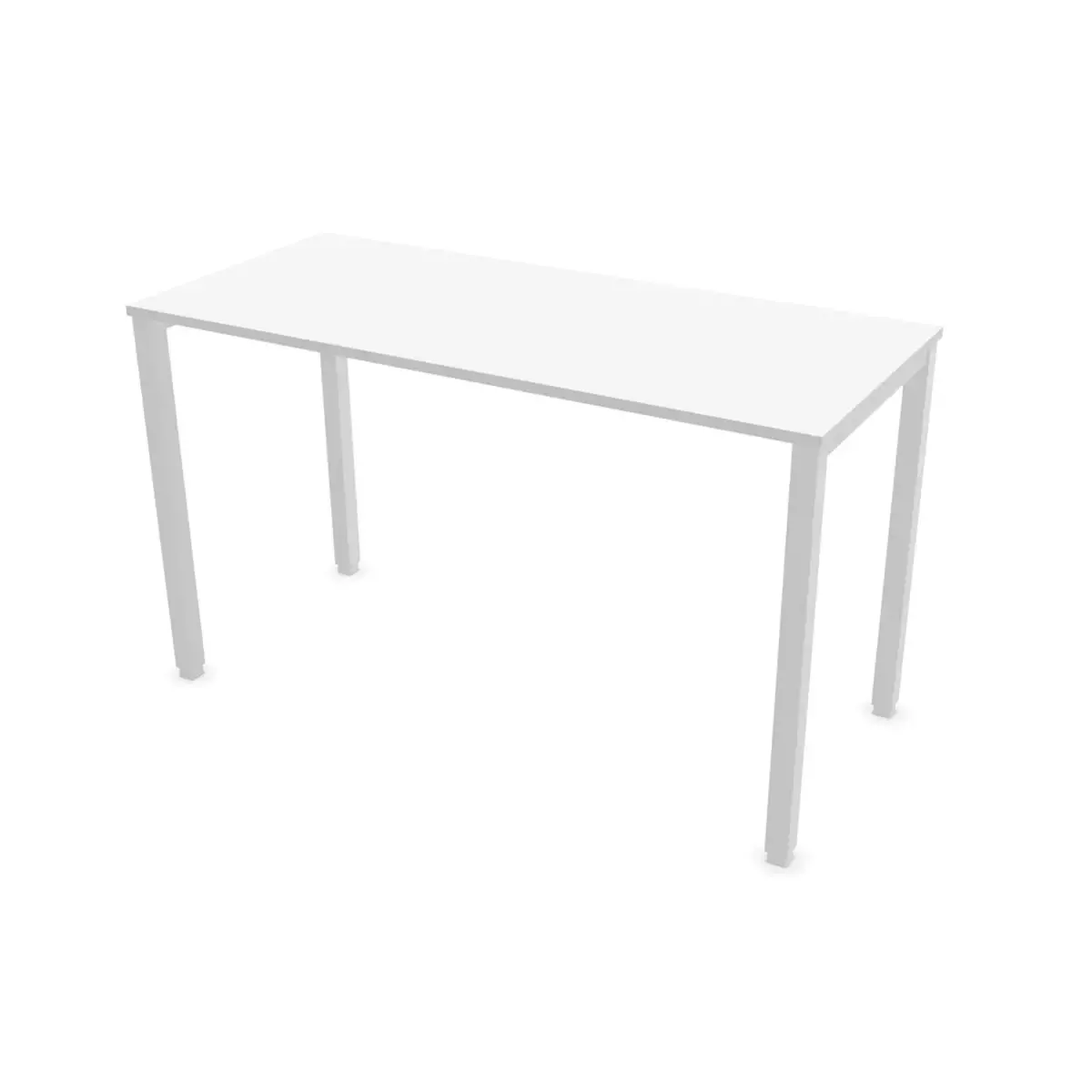 Table haute rectangulaire 180 x 80 blanc/blanc