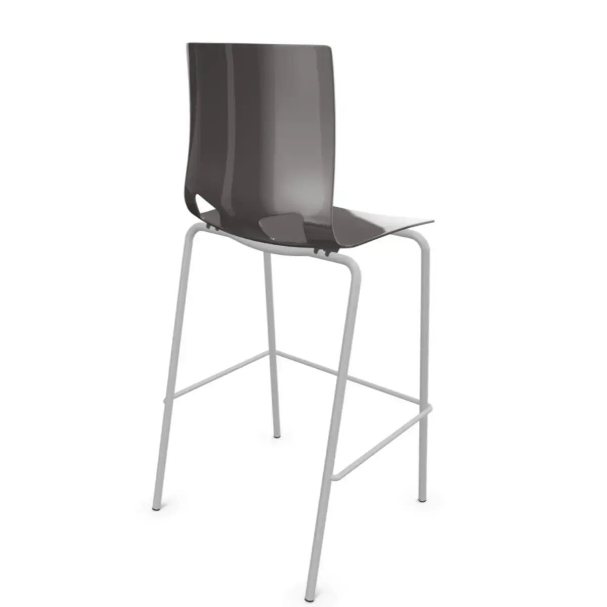 Tabouret haut FONDO HOCKER polypropylène gris